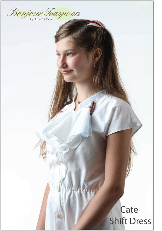 Bonjour Teaspoon Girls Cate Shift Dress Pattern for Girls Pixie Faire