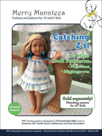 Merry Manatees Mini Catching Z's for Mini Dolls Pixie Faire