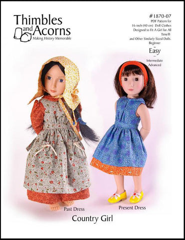 Thimbles and Acorns A Girl For All Time Country Girl for AGAT Dolls Pixie Faire