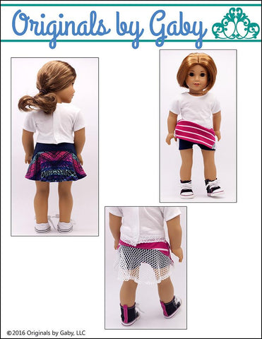 Originals by Gaby 18 Inch Modern Chantilly Skirt 18" Doll Clothes Pixie Faire