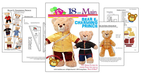 18 On Main Build-A-Bear Bear E. Charming Prince Pattern for Build-A-Bear Dolls Pixie Faire