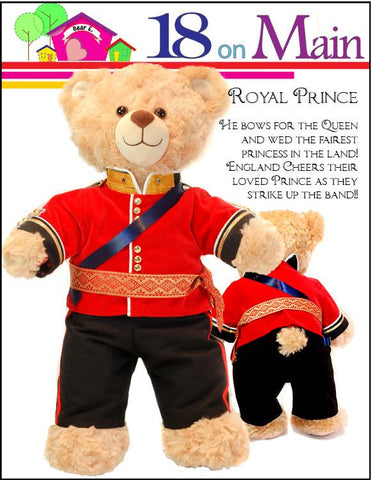 18 On Main Build-A-Bear Bear E. Charming Prince Pattern for Build-A-Bear Dolls Pixie Faire