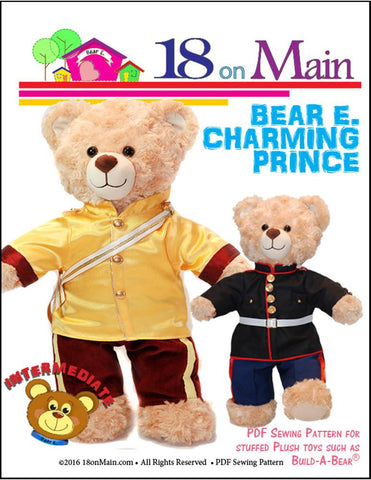 18 On Main Build-A-Bear Bear E. Charming Prince Pattern for Build-A-Bear Dolls Pixie Faire