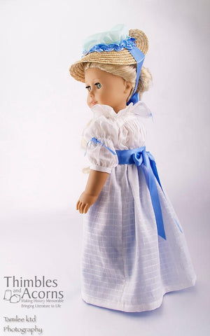 Thimbles and Acorns 18 Inch Historical Chemise a la Reine and Soft Crown Bergère Hat 18" Doll Clothes Pixie Faire