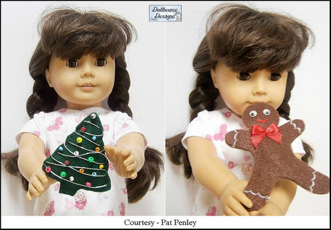 Dollhouse Designs 18 Inch Modern Christmas Cookies 18" Doll Accessory Pattern Pixie Faire
