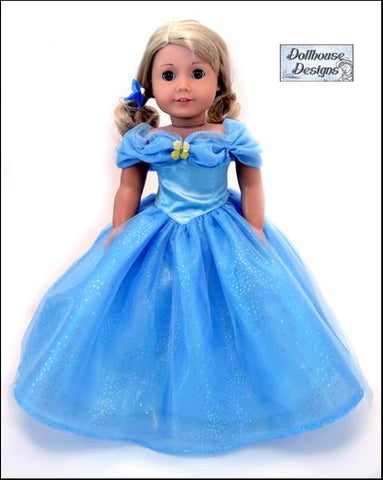 Dollhouse Designs 18 Inch Modern To the Ball - Gown & Petticoat 18" Doll Clothes Pattern Pixie Faire