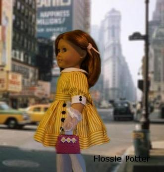Flossie Potter 18 Inch Historical 1950's Pocketbook 18" Doll Accessory Pattern Pixie Faire