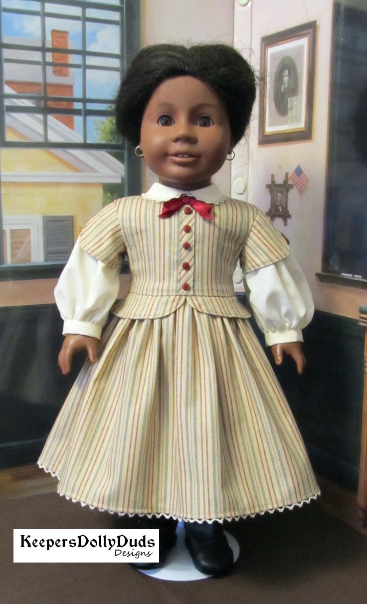 Keepers Dolly Duds Designs 18 Inch Historical Civil War Dress and Apron 18" Doll Clothes Pattern Pixie Faire