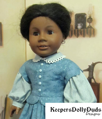 Keepers Dolly Duds Designs 18 Inch Historical Civil War Dress and Apron 18" Doll Clothes Pattern Pixie Faire