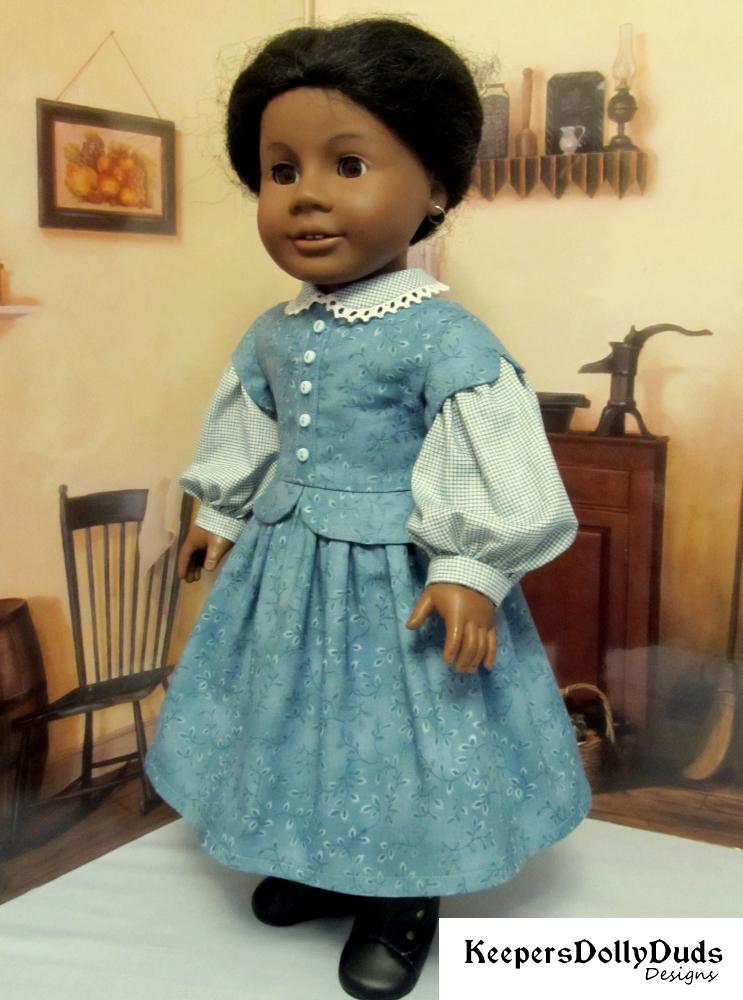 Keepers Dolly Duds Designs 18 Inch Historical Civil War Dress and Apron 18" Doll Clothes Pattern Pixie Faire