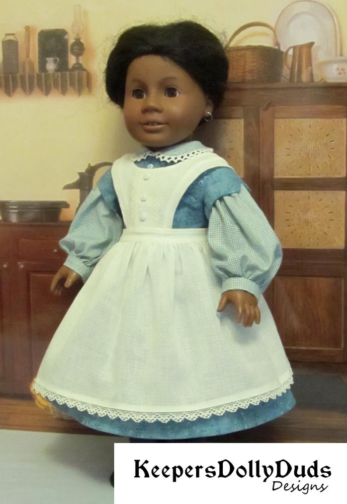 Keepers Dolly Duds Designs 18 Inch Historical Civil War Dress and Apron 18" Doll Clothes Pattern Pixie Faire