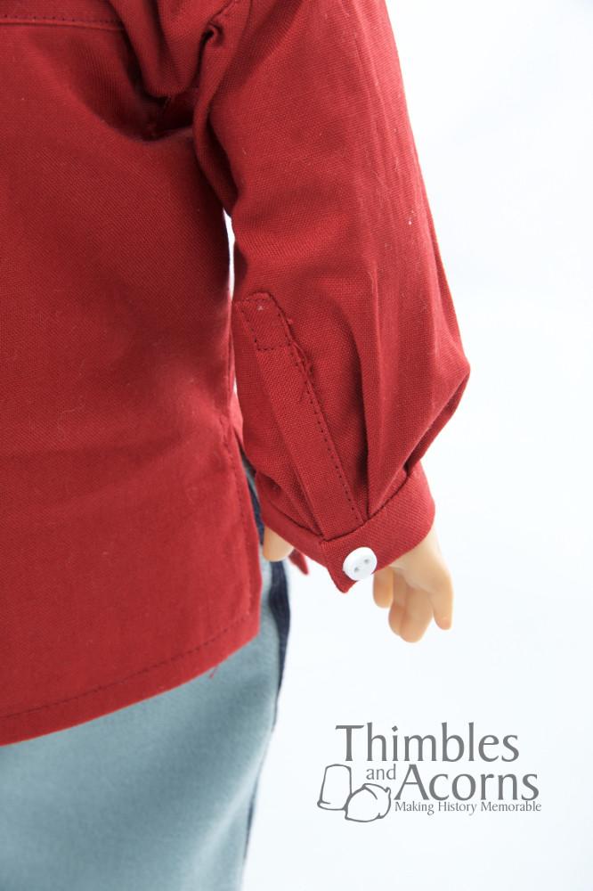 Thimbles and Acorns 18 Inch Historical Civil War Shirt 18" Doll Clothes Pattern Pixie Faire