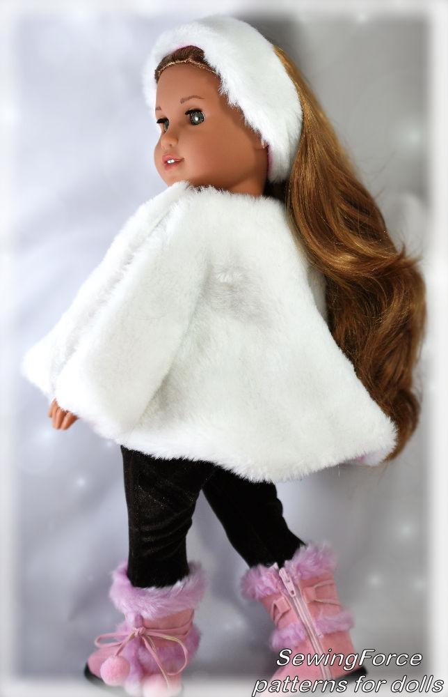 Sewing Force 18 Inch Modern Classic Rain or Winter Jacket 18" Doll Clothes Pattern Pixie Faire