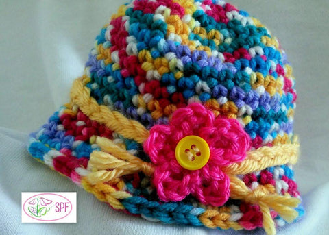 Sweet Pea Fashions Crochet Depression Era Cloche Hat Crochet Pattern Pixie Faire