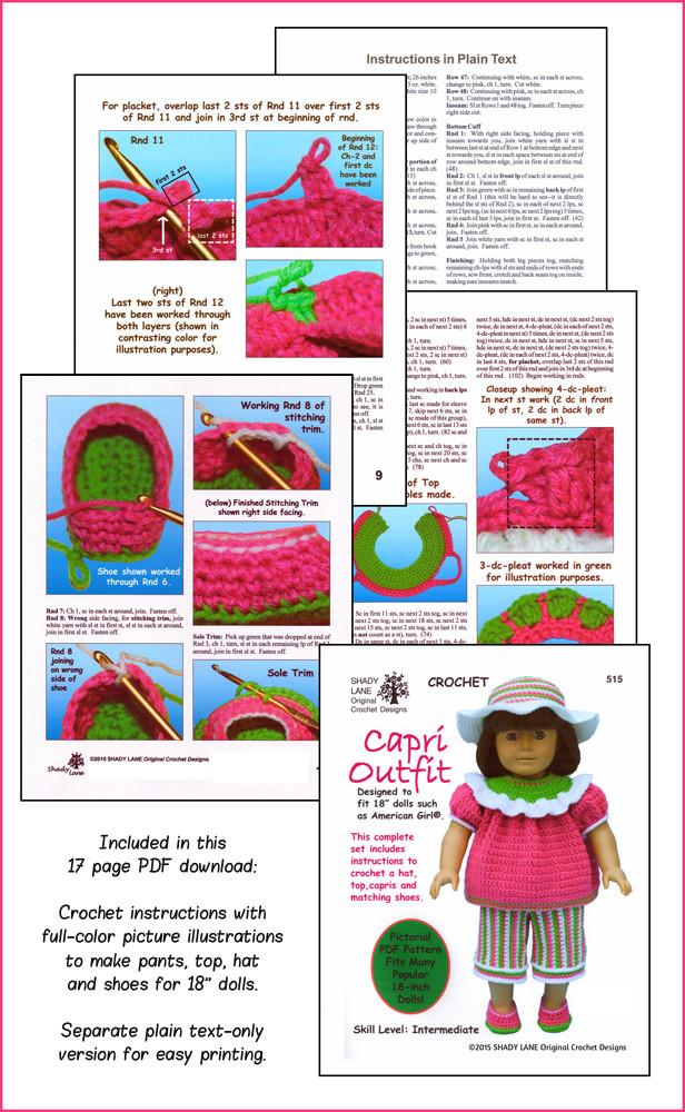 Shady Lane Crochet Capri Outfit Crochet Pattern Pixie Faire