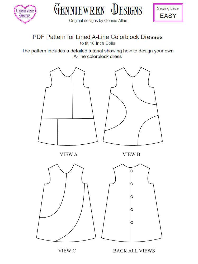 A-Line Color Blocked Dresses 18