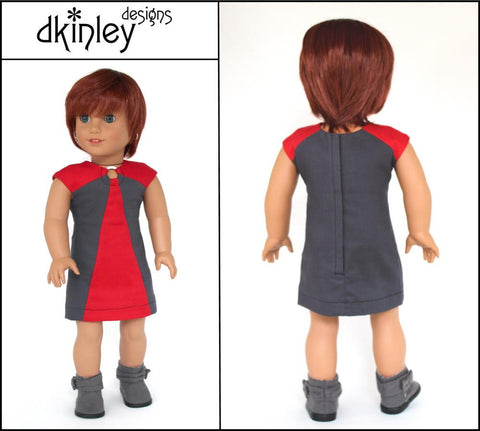 Dkinley Designs 18 Inch Modern Convergence Dress 18" Doll Clothes Pattern Pixie Faire
