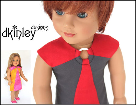 Dkinley Designs 18 Inch Modern Convergence Dress 18" Doll Clothes Pattern Pixie Faire