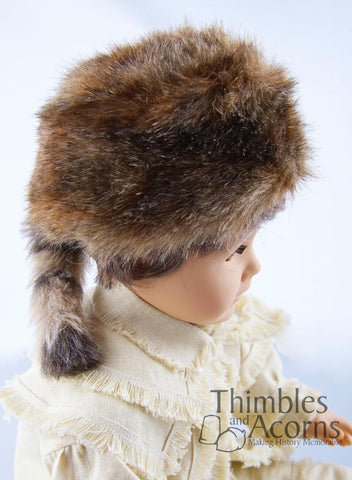Thimbles and Acorns 18 inch Boy Doll Coonskin Cap 18" Doll Accessories Pixie Faire