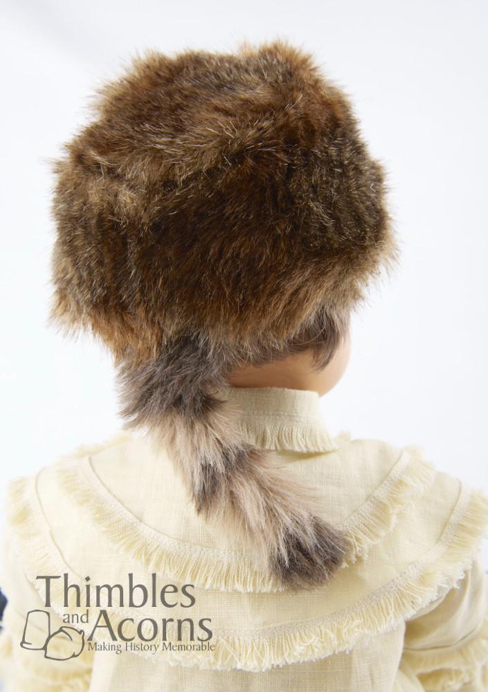 Thimbles and Acorns 18 inch Boy Doll Coonskin Cap 18" Doll Accessories Pixie Faire