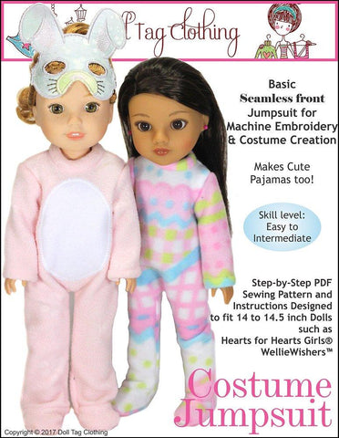 Doll Tag Clothing WellieWishers Costume Jumpsuit Pattern for 14 to 14.5 Inch Dolls Pixie Faire