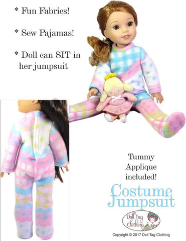 Doll Tag Clothing WellieWishers Costume Jumpsuit Pattern for 14 to 14.5 Inch Dolls Pixie Faire