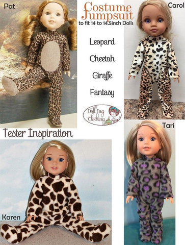 Doll Tag Clothing WellieWishers Costume Jumpsuit Pattern for 14 to 14.5 Inch Dolls Pixie Faire