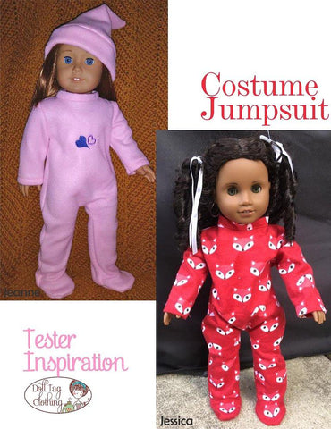 Doll Tag Clothing 18 Inch Modern Costume Jumpsuit 18" Doll Clothes Pattern Pixie Faire