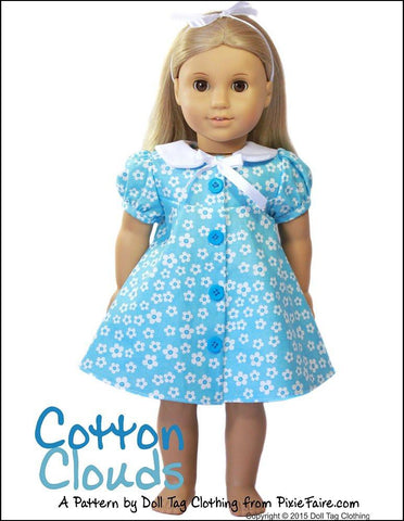 Doll Tag Clothing 18 Inch Modern Cotton Clouds 18" Doll Clothes Pixie Faire