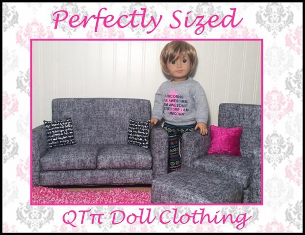 QT Pattern Co Modern Sofa Set 18 Doll Clothes Pattern