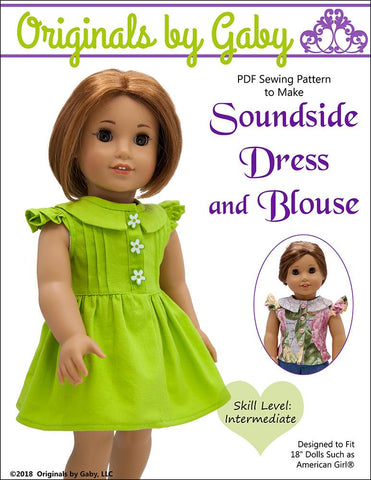 Originals by Gaby 18 Inch Modern Soundside Dress and Blouse 18" Doll Clothes Pixie Faire