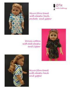 QTπ Doll Clothing 18 Inch Modern Summer Fun Cover Up 18" Doll Clothes Pattern Pixie Faire