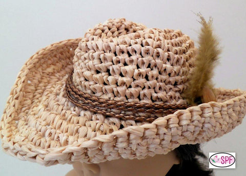 Sweet Pea Fashions Crochet Straw Cowboy Hat Crochet Pattern Pixie Faire