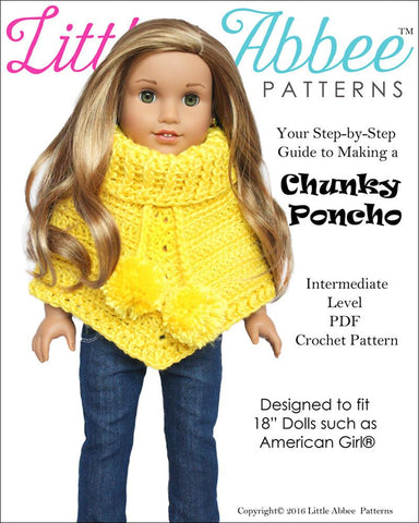 Little Abbee Crochet Chunky Poncho Crochet Pattern Pixie Faire