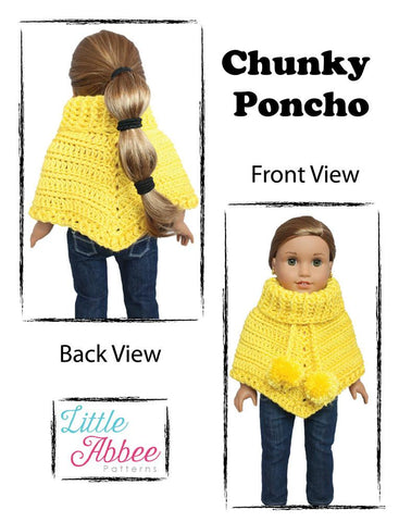 Little Abbee Crochet Chunky Poncho Crochet Pattern Pixie Faire