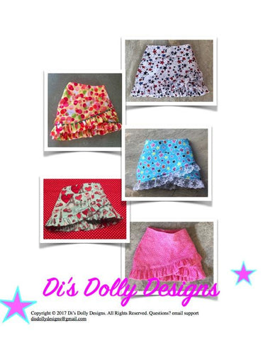 Di's Dolly Designs 18 Inch Modern Criss Cross Skirt 18" Doll Clothes Pixie Faire