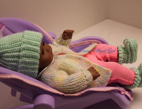 Prairie Wind Girl Bitty Baby/Twin Baby Dagmar Hat and Booties Crochet Pattern Pixie Faire