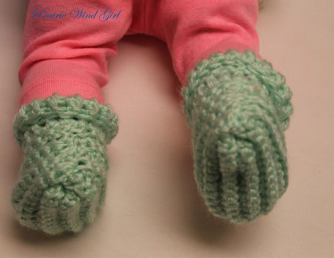 Prairie Wind Girl Bitty Baby/Twin Baby Dagmar Hat and Booties Crochet Pattern Pixie Faire