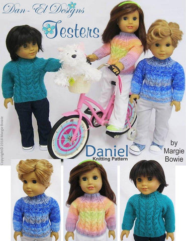 Dan-El Designs Knitting Daniel 18" Doll Knitting Pattern Pixie Faire