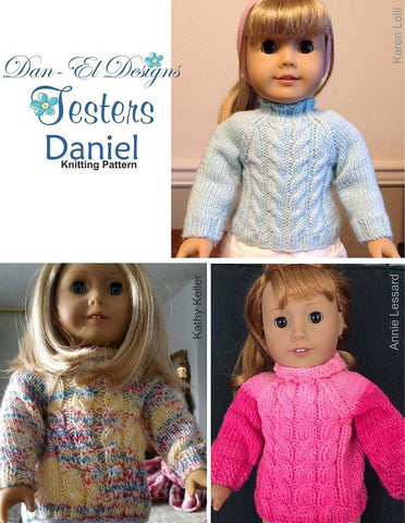 Dan-El Designs Knitting Daniel 18" Doll Knitting Pattern Pixie Faire