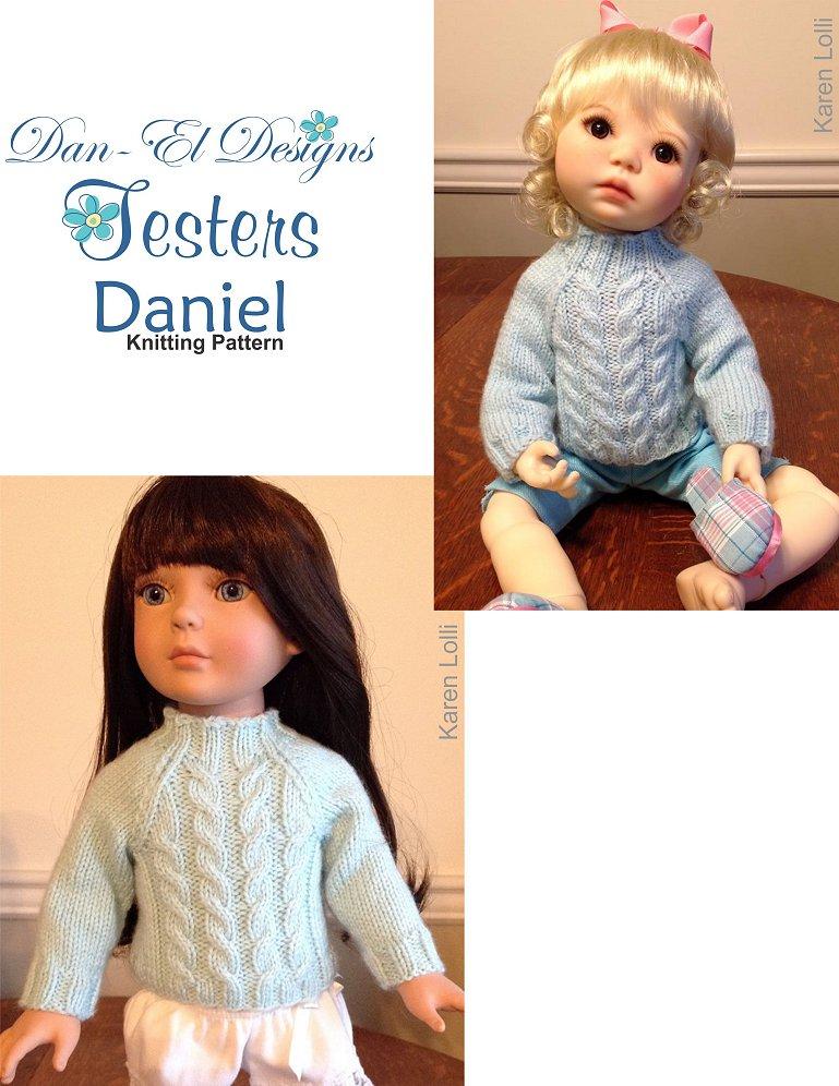 Dan-El Designs Knitting Daniel 18" Doll Knitting Pattern Pixie Faire