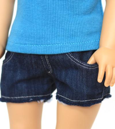 Liberty Jane 18 Inch Modern Cut Off Shorts 18" Doll Clothes Pattern Pixie Faire