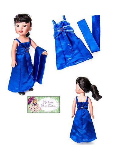 Mon Petite Cherie Couture WellieWishers Diamond Cascade Dress 14.5" Doll Clothes Pattern Pixie Faire