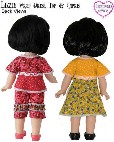 Genniewren Disney Doll Lizzie - Dress, Top and Capri Pants Pattern for Disney My First Toddler Princess Dolls Pixie Faire