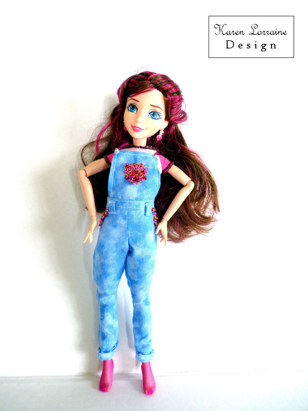 Karen Lorraine Design Barbie Dress It Up Dungarees Pattern for 11-1/2" Fashion Dolls Pixie Faire