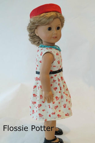 Flossie Potter 18 Inch Historical Ladies' Club Dress 18" Doll Clothes Pattern Pixie Faire