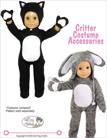 Doll Tag Clothing 18 Inch Modern Critter Costume Accessories 18" Doll Clothes Pattern Pixie Faire