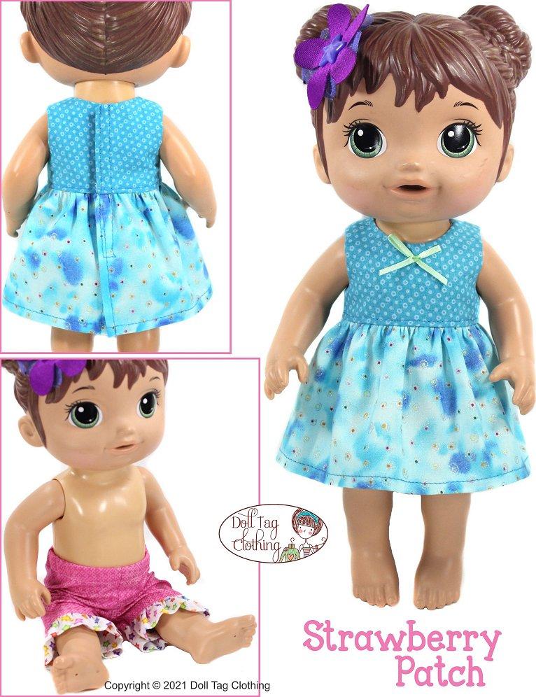 Doll Tag Clothing Baby Alive Doll Strawberry Patch Pattern for 12-13" Baby Alive® Dolls Pixie Faire