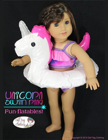 Doll Tag Clothing 18 Inch Modern Fun-flatable Unicorn 15" - 18" Doll Accessories Pixie Faire