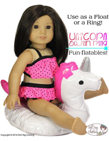 Doll Tag Clothing 18 Inch Modern Fun-flatable Unicorn 15" - 18" Doll Accessories Pixie Faire